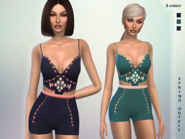 The Sims Resource: Spring Outfit by Puresim