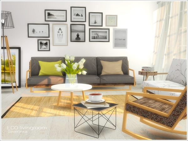  The Sims Resource: ECO livingroom by Severinka