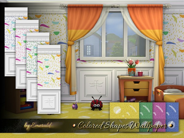  The Sims Resource: Colored Shapes Wallpaper by emerad