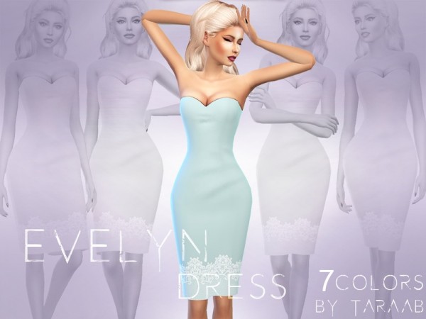  The Sims Resource: Evelyn Dress by taraab