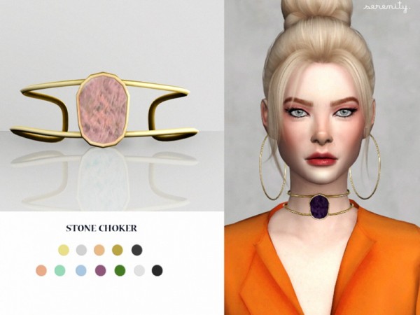  The Sims Resource: Stone choker by serenity cc
