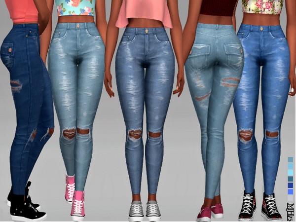 The Sims Resource: Torn Around Jeans by Margeh 75