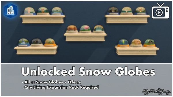  Mod The Sims: Unlocked Snow Globes by Bakie