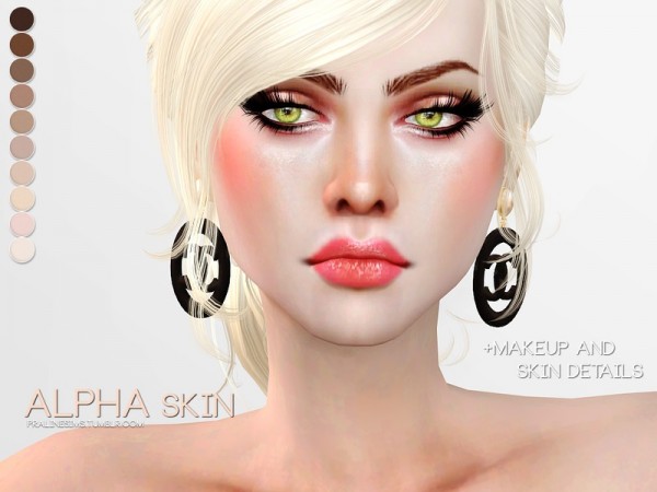  The Sims Resource: Alpha Skin by Pralinesims