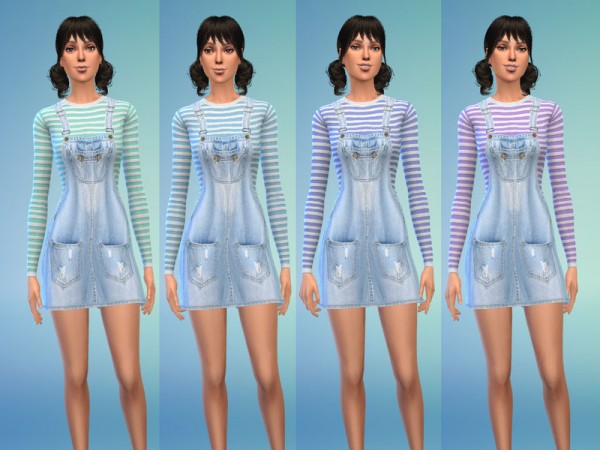  The Sims Resource: Denim Dress and Long Shirt by Jaru Sims