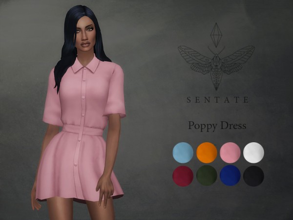  The Sims Resource: Poppy Shirt dress by Sentate