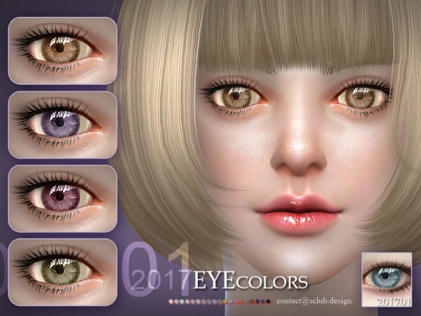  The Sims Resource: Eyecolors 201701 by S club