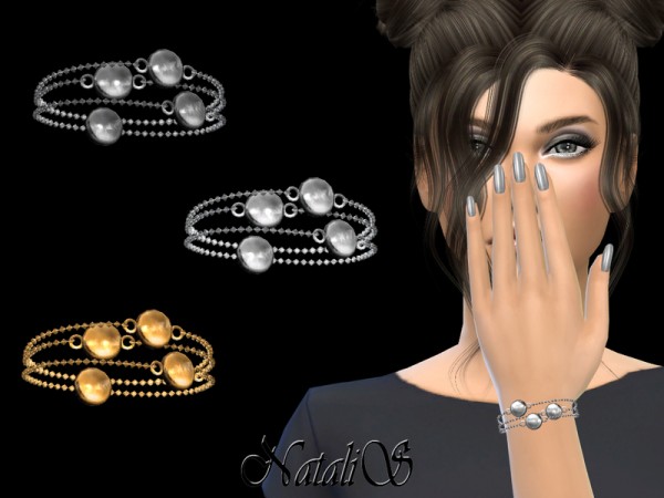  The Sims Resource: NataliS Polished discs bracelet