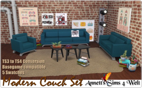  Annett`s Sims 4 Welt: Modern Couch Set