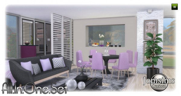  Jom Sims Creations: All in on  corner livingroom