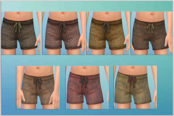  Blackys Sims 4 Zoo: Leather top and shorts by mammut