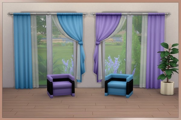  Blackys Sims 4 Zoo: Tao curtains set by Cappu