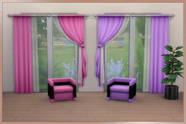  Blackys Sims 4 Zoo: Tao curtains set by Cappu