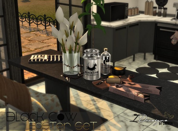  Sims 4 Designs: Black Cow Vodka Easter Set