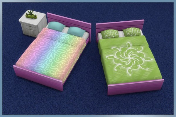  Blackys Sims 4 Zoo: Colorful and Modern bed by Cappu