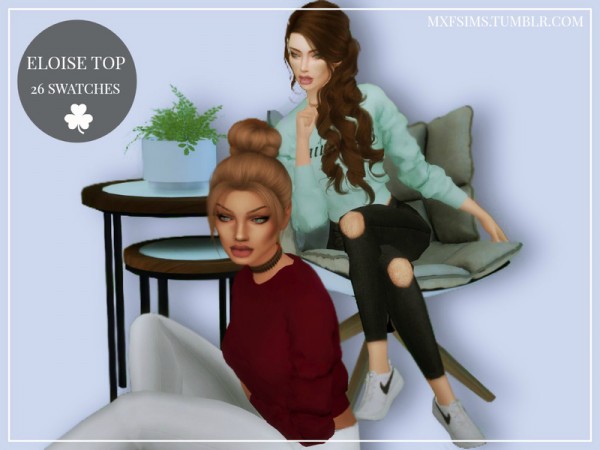  The Sims Resource: Eloise Top by mxfsims