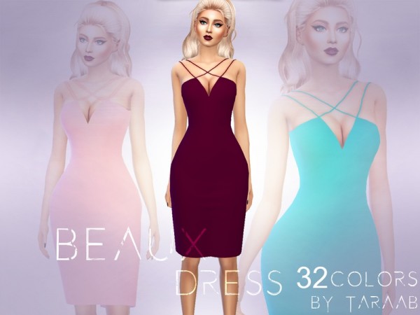  The Sims Resource: Beaux Dress by taraab