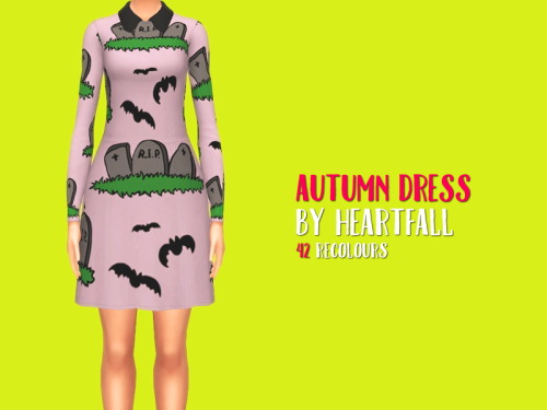  Simsworkshop: Autumn Dress by heartfall