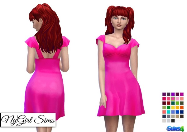  NY Girl Sims: Ruffle Sleeve Spring Dress