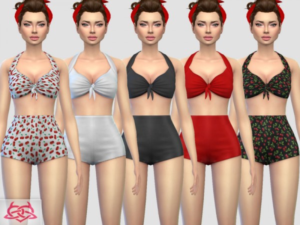  The Sims Resource: Pin up Swimwear 1 by Colores Urbanos