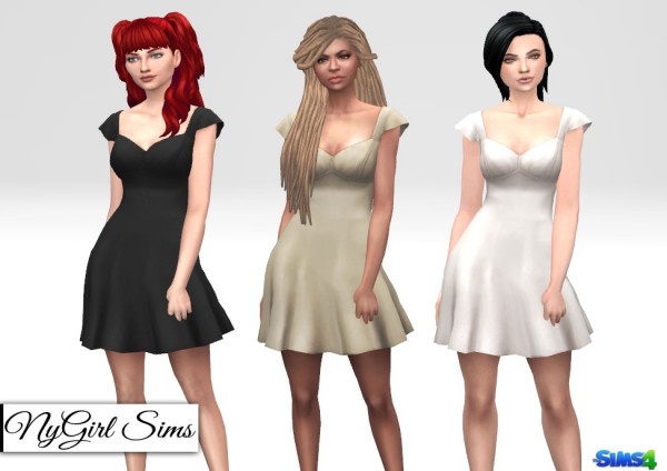  NY Girl Sims: Ruffle Sleeve Spring Dress