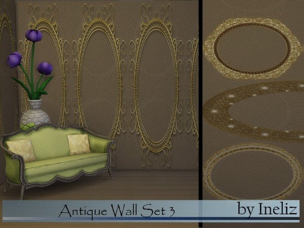  The Sims Resource: Antique Wall Set 3 by Ineliz