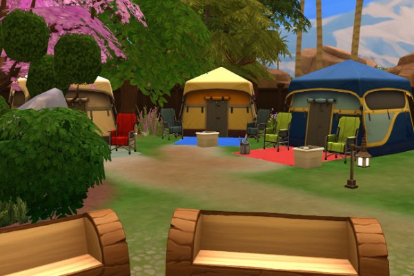  Blackys Sims 4 Zoo: Tent place High fire