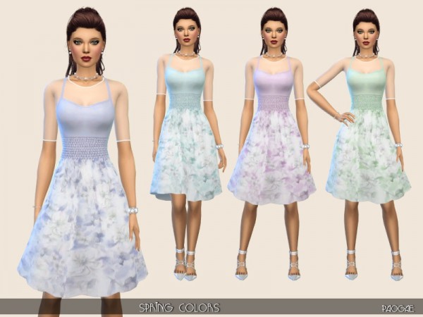  The Sims Resource: Spring Colors dress by paogae
