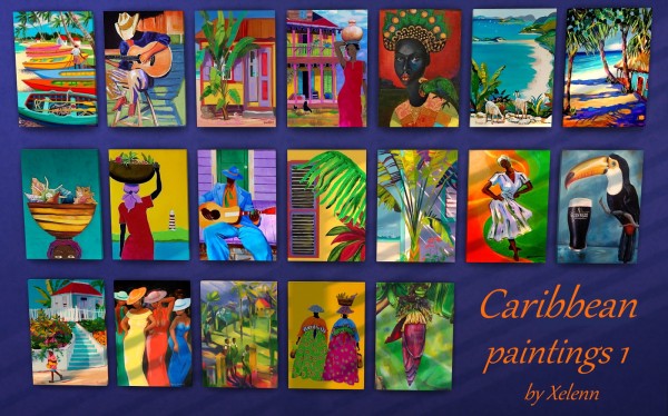  The Sims 4 Xelenn: Caribbean art
