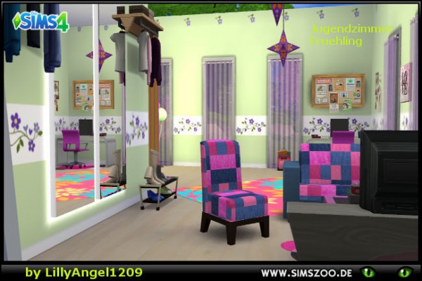  Blackys Sims 4 Zoo: Youth room spring by LillyAngel1209