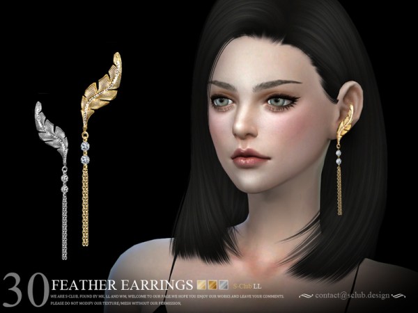  The Sims Resource: Earring N30 by S Club