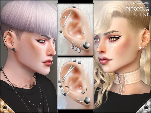  The Sims Resource: Piercing Set N11 by Pralinesims