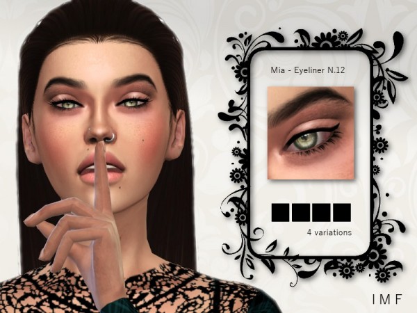  The Sims Resource: Mia Eyeliner N.12 by IzzieMcFire