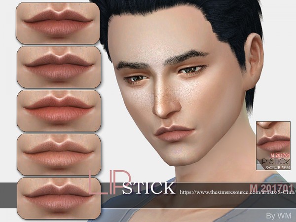  The Sims Resource: Lipstick M 201701 by S Club