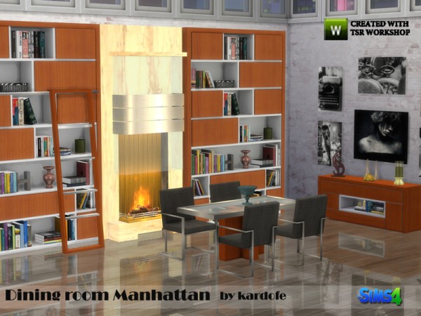  The Sims Resource: Diningroom Manhattan by kardofe