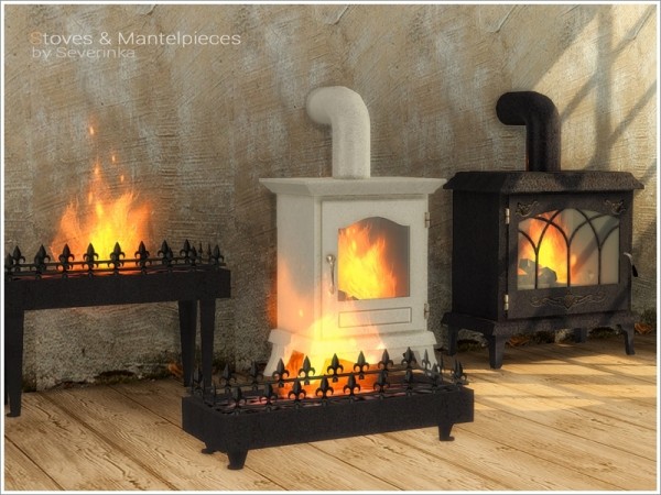  The Sims Resource: Stoves and Mantelpieces by Severinka