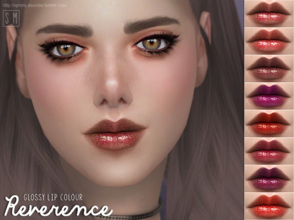  The Sims Resource: Reverence    Glossy Lip Colour by Screaming Mustard