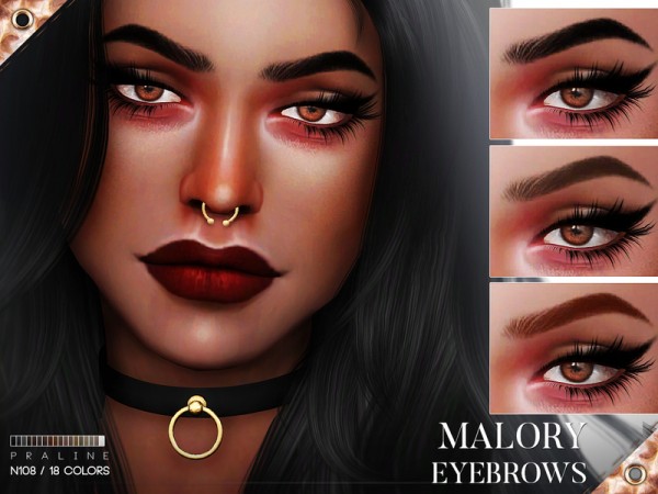  The Sims Resource: Malory Eyebrows N108 by Pralinesims