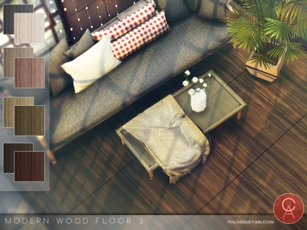  The Sims Resource: Modern Wood Floor 3 by Pralinesims