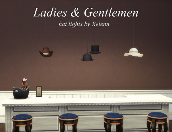  The Sims 4 Xelenn: Ladies and Gentlemen Hat lights