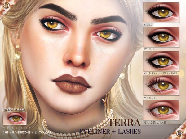  The Sims Resource: Terra Eyeliner N66 by Pralinesims
