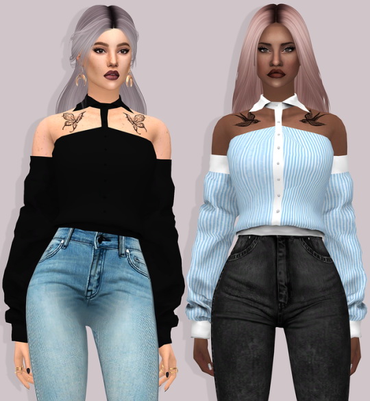  LumySims: Hot Blooded Shirt with sleeves