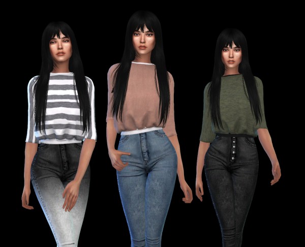  Leo 4 Sims: Maddie Sweater recolor