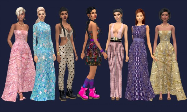  Dreaming 4 Sims: Gowns, dress, jumpsuit