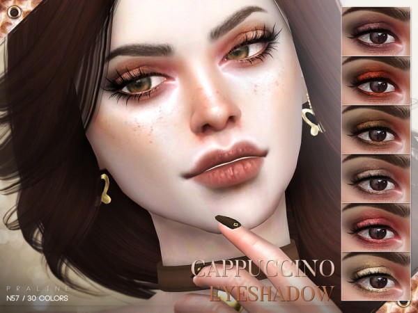  The Sims Resource: Cappuccino Eyeshadow N57 by Pralinesims