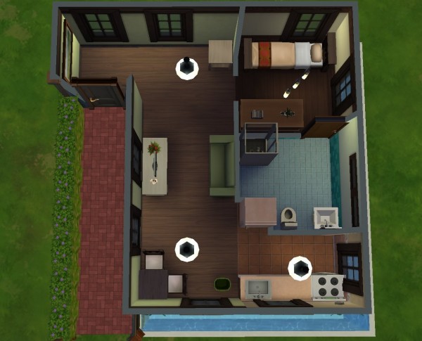  Mod The Sims: Started House 3 no cc by Simsland