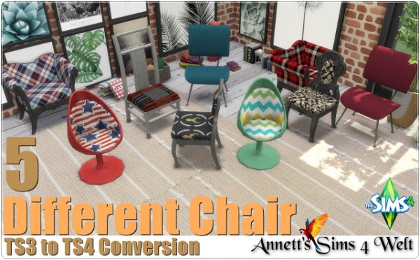  Annett`s Sims 4 Welt: 5 Different Chair