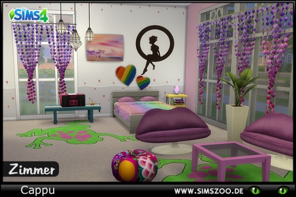  Blackys Sims 4 Zoo: Valria teenager room by Cappu