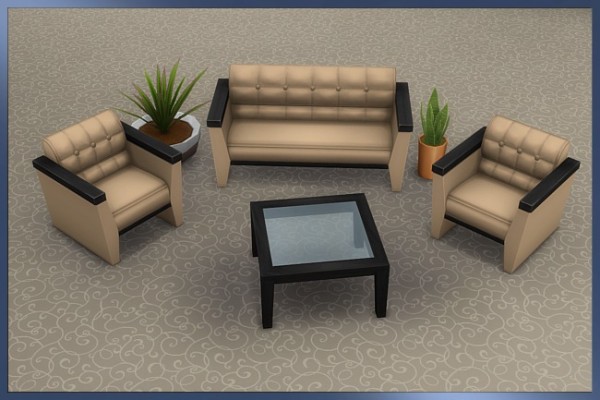  Blackys Sims 4 Zoo: Set Lio   sofa and armchair by Cappu