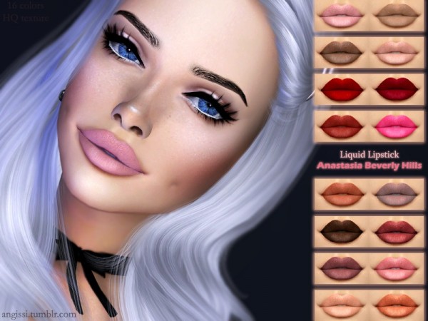  The Sims Resource: Liquid Lipstick Anastasia Beverly Hills by ANGISSI